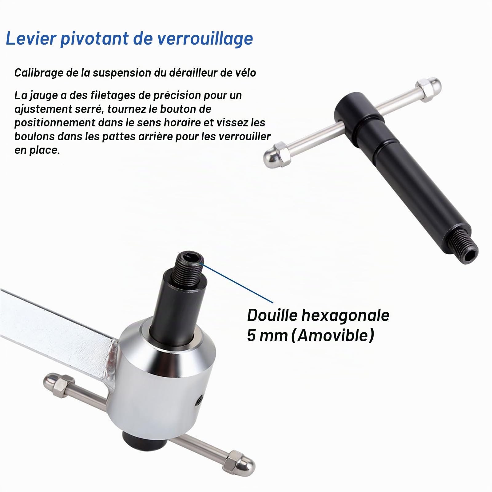 Outil D'alignement de Dérailleur de Vélo,Jauge D’alignement de Patte de Dérailleur, Outils D'étalonnage de Vélo pour VTT Et Vélos de Route