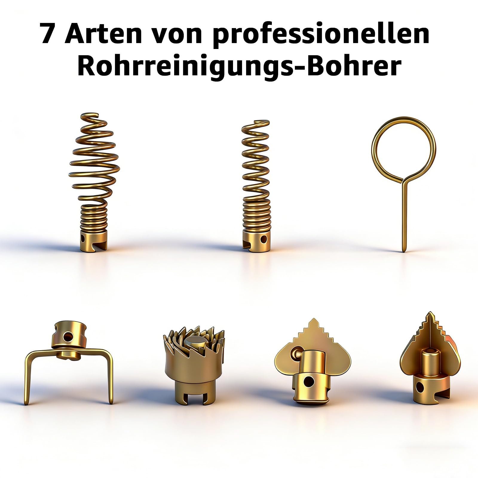 Elektrische Abflussspirale 550W Rohrreinigungsmaschine | 28m Abflussspirale & 7 Bohrköpfe, 400 U/min, Ø16/10mm für Ø20-200mm Rohre | Effektiver Rohrreiniger für Küche, Bad & WC