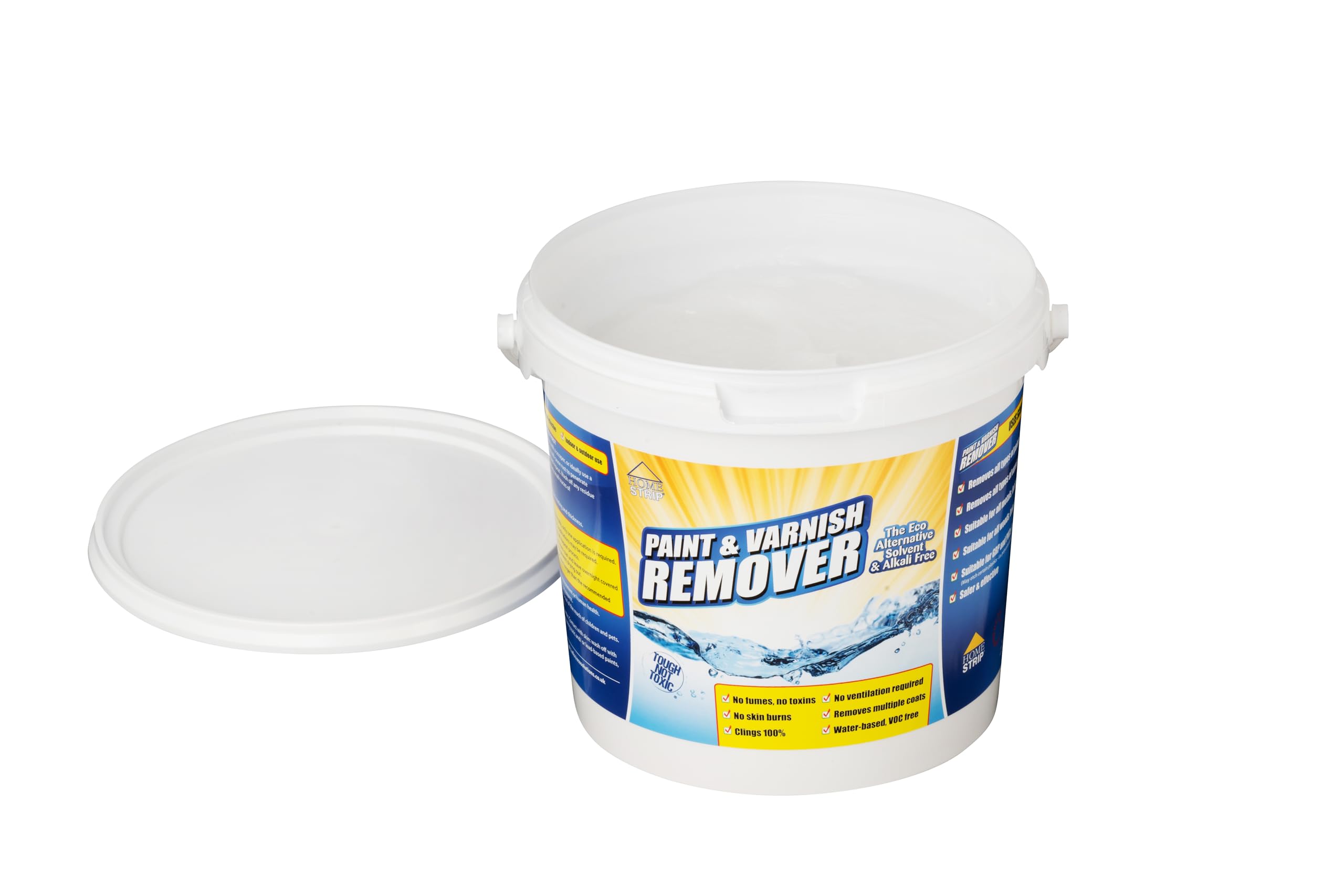Paint & Varnish Remover - Water Based, Toxic & Solvent Free Paint Stripper for Ceramic, Concrete, Wood, Plaster, Masonry (2L)