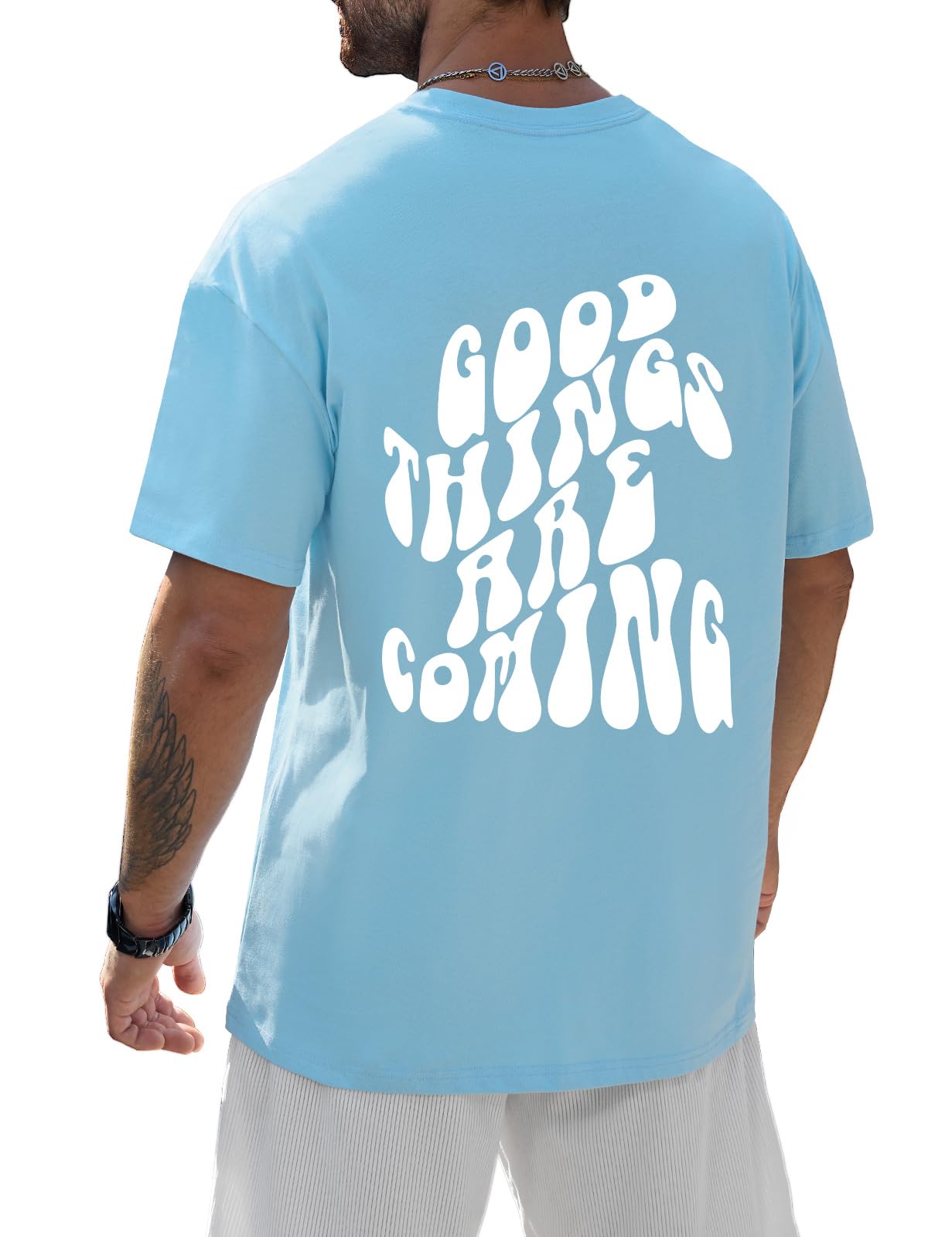 Cortez T-Shirt Uomo Oversized Tshirt Girocollo Manica Corta Lose Estate Maglietta Top con Minus Two Cargo Grafica Lettere Creative Vintage Stampa Streetwear Sport Casual Lunghi Top Cotton Tee