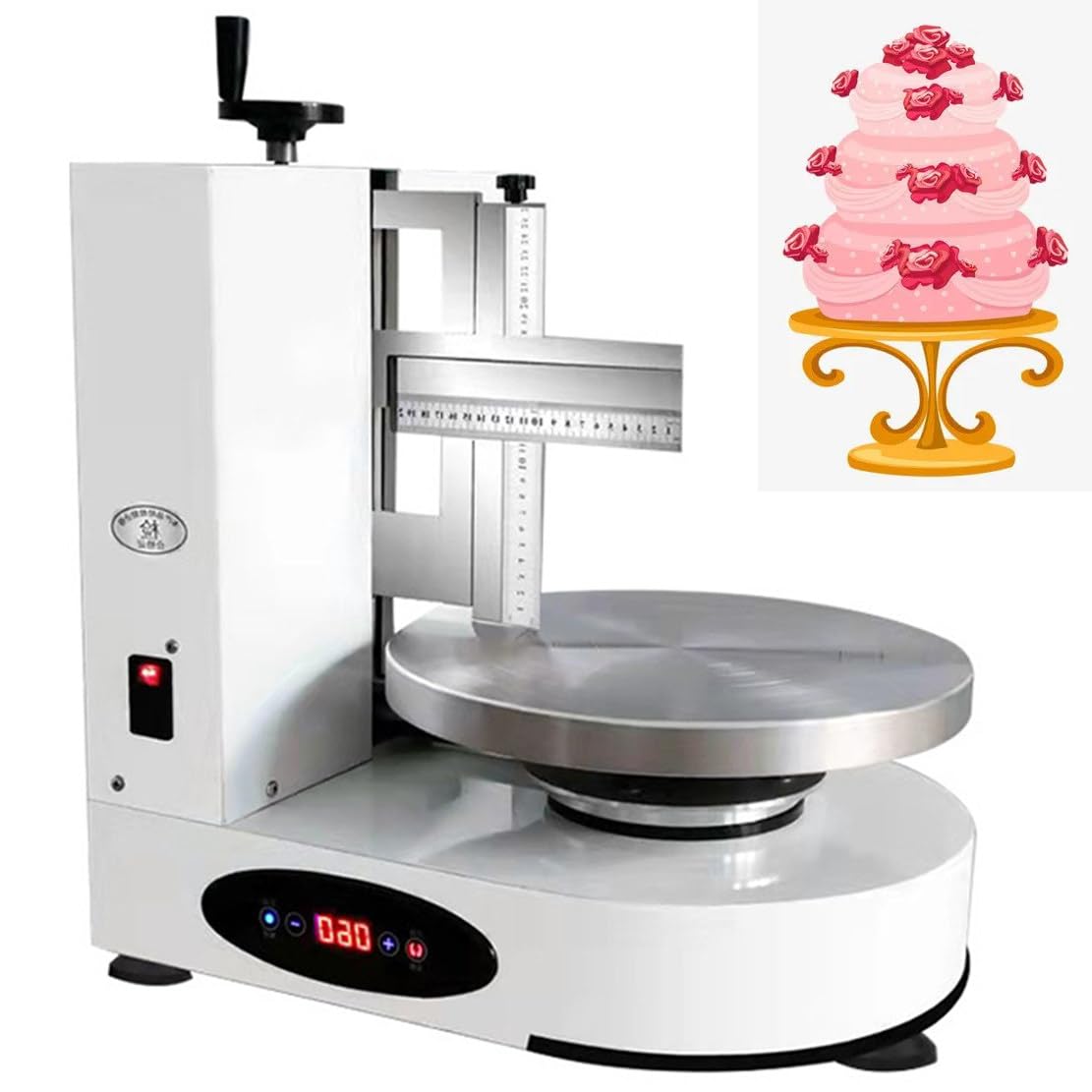 Máquina Glaseado Pasteles, Espátula Cocina Glaseado, Máquina Semiautomática Glaseado Pasteles Cumpleaños, Herramienta Hornear Pasteles, Nivelador Pasteles, Plato Giratorio Pasteles,220V