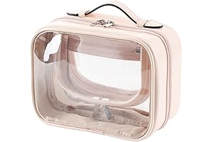 Calpak Mini Clear Cosmetics Case | Transparent, TSA-Approved Double Travel Bag