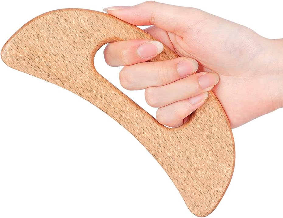 Scienlodic Gua Sha Massage Tool,Wood Therapy Massage Tools, Lymphatic Drainage Massager,Grip Sc Board,Anti Cellulite,for Body Shaping,Muscle,Neck,Back