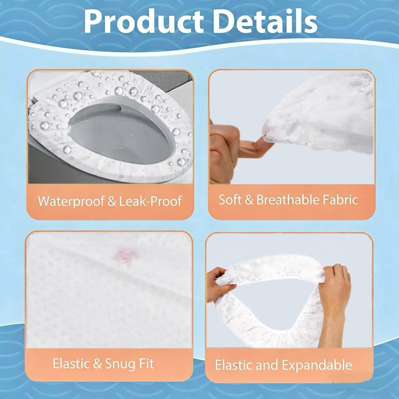 Disposable Toilet Seat Covers, 800PCS.Waterproof Non-Woven Fabric, Individually Wrapped, Portable for Travel, Hotel, Hospital, Public Toilet (Cartoon Print)