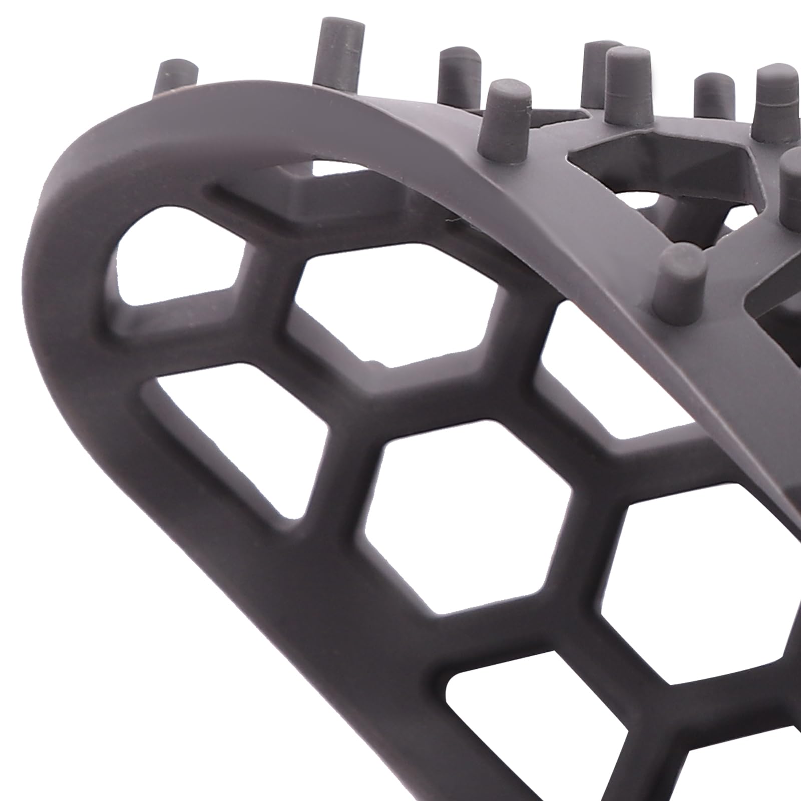 Tappetino per Lavello in Silicone per Alimentari, Antiscivolo, Resistente alle Alte Temperature, Grigio Scuro