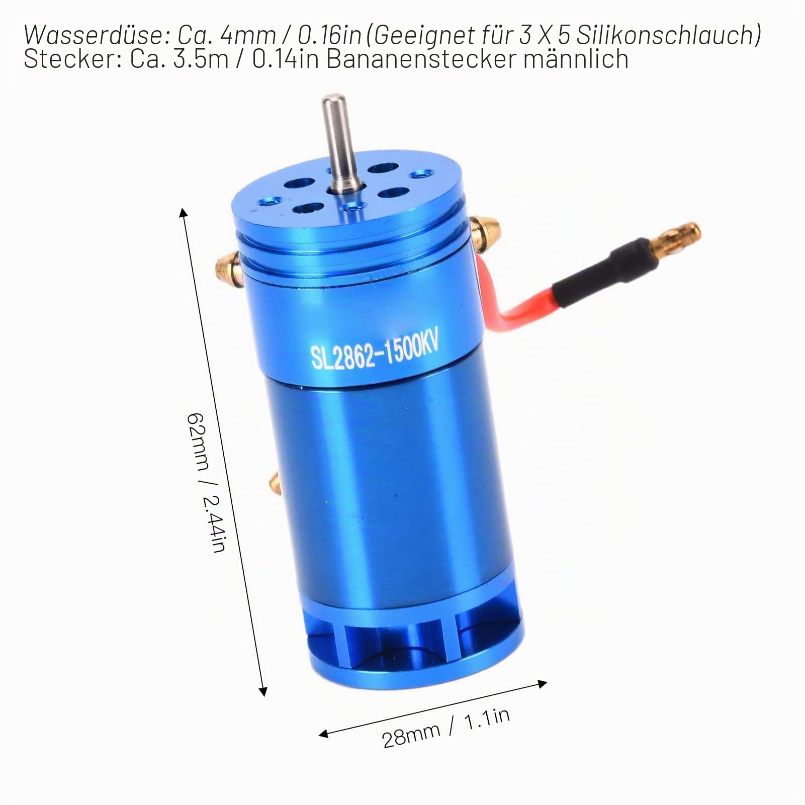 Wassergekühlt Bürstenloser Motor für RC-Boote, Hohe Zuverlässigkeit, Geräuscharm, Ferngesteuertes Boot Zubehör