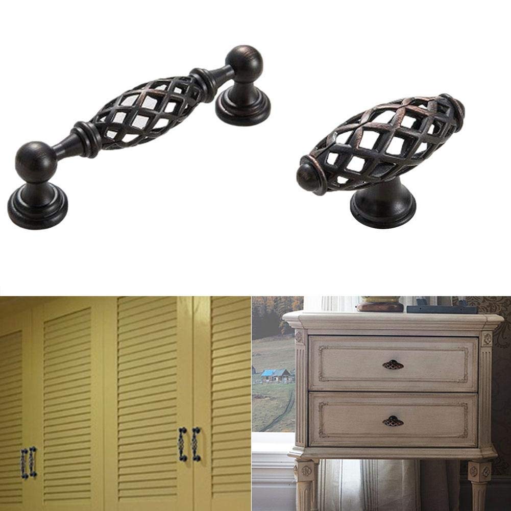 Antiker Stil Möbelgriff Schrankgriff Möbel Eisenwaren für Schublade, Tür, Schränke,Bad Schränke,Hause Küche,Hotel Dekoration (10 Stück, Bronze 96 mm hoch)
