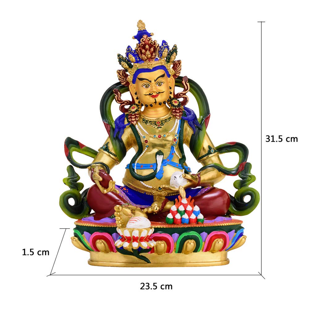 Amazon.co.jp: カラフルな純粋な黄色の銅の黄金の仏像、チベット