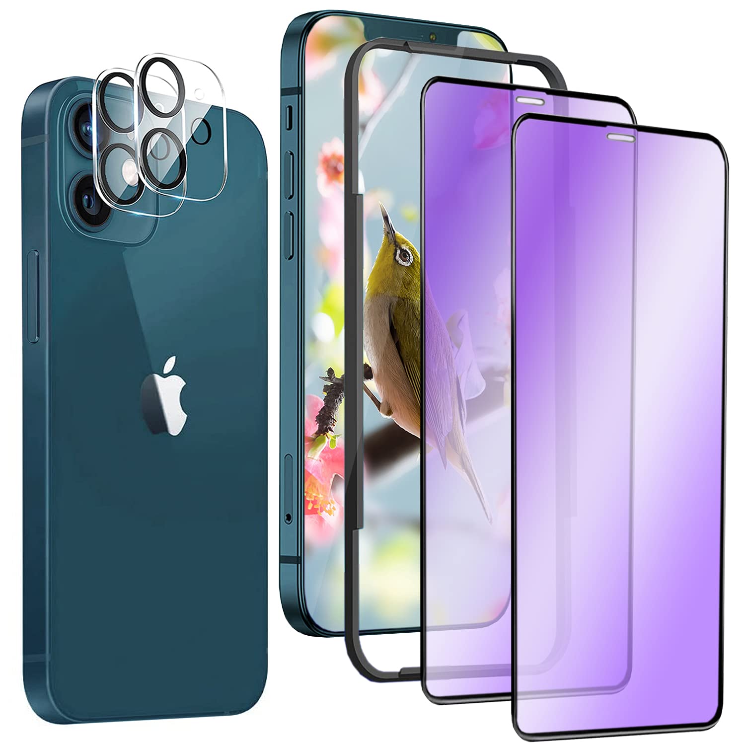 Apple iPhone 12 ブルー 本体 保護フィルム付き Amazon.co.jp: DZHFU ブルーライトカット iPhone12 用 【ブルーライト