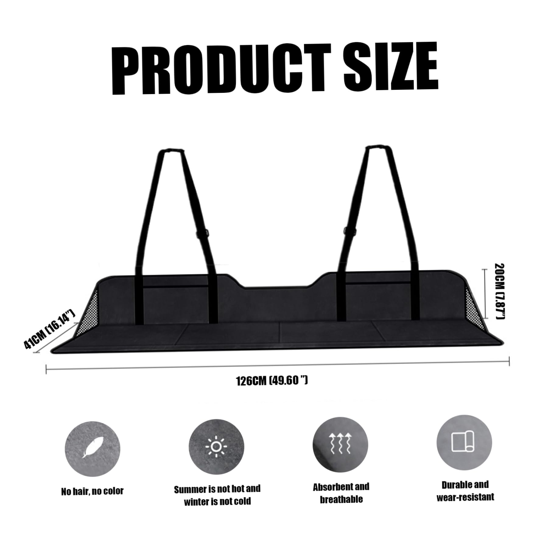 Sedile posteriore dell'auto estensione da 4 volte non gonfiabile per letto per letto posteriore con sacca di stoccaggio 50x16 in auto sul sedile posteriore Extender per camion, pesca, campeggio, spia