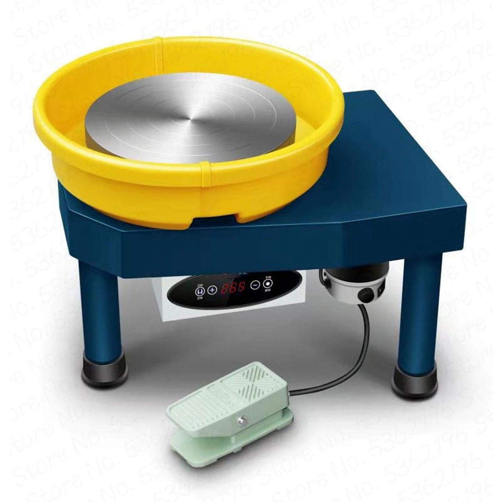 Electric Pottery Wheel Machine, DIY Ceramic Work Ceramic Clay Pottery Machine with Removable Basin Silent