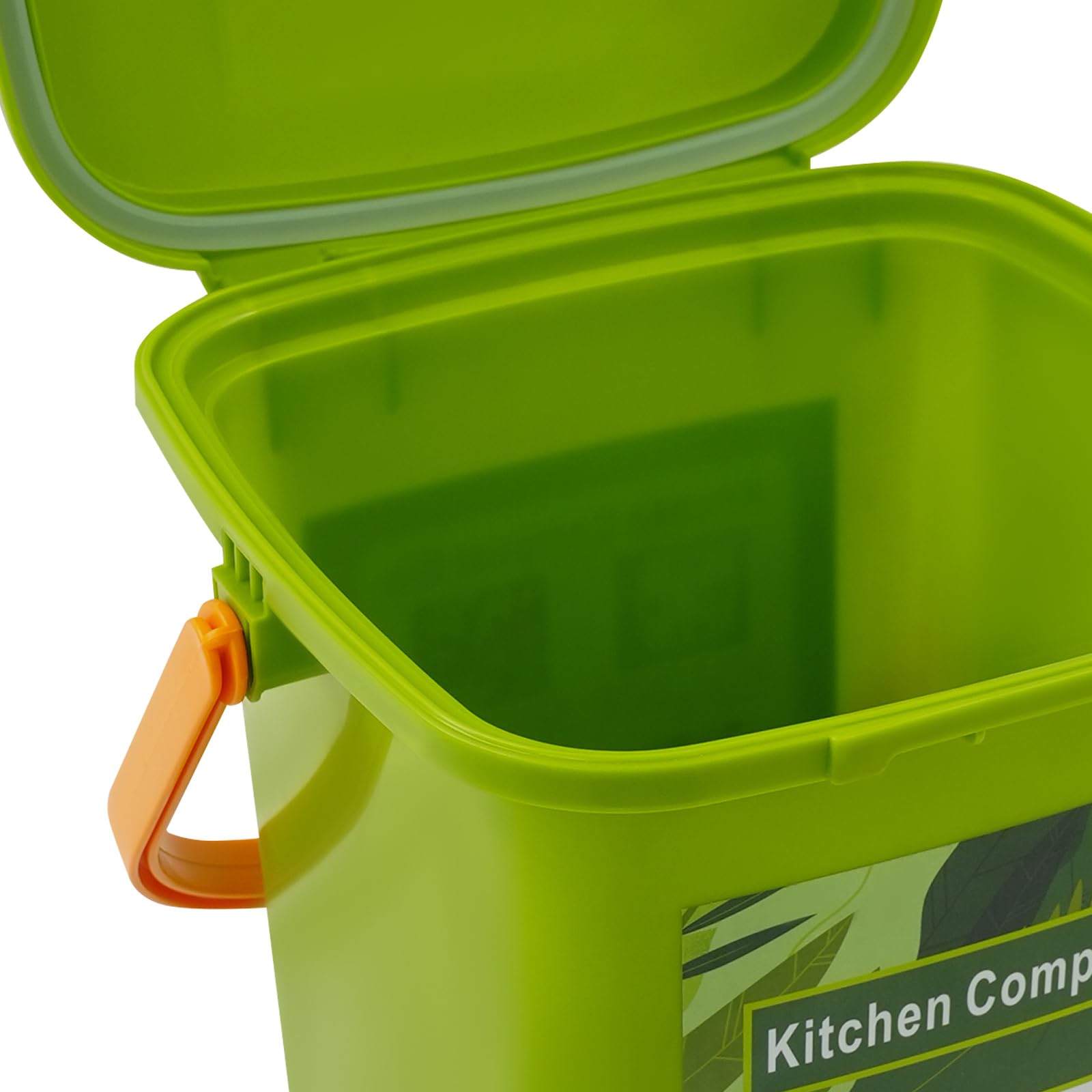 Poubelle bio de cuisine 10 l/15 l/20 l, seau bio avec double couvercle, poubelle à compost anti-odeurs pour déchets et recyclage, bac à compost pour plan de travail, balcon et jardin (15 l)