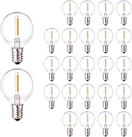 Vista 10 de Bombillas de repuesto G40, bombilla de globo transparente de 120 V 5 W, base de candelabro E12 C7, bombillas incandescentes de vidrio de 1.5