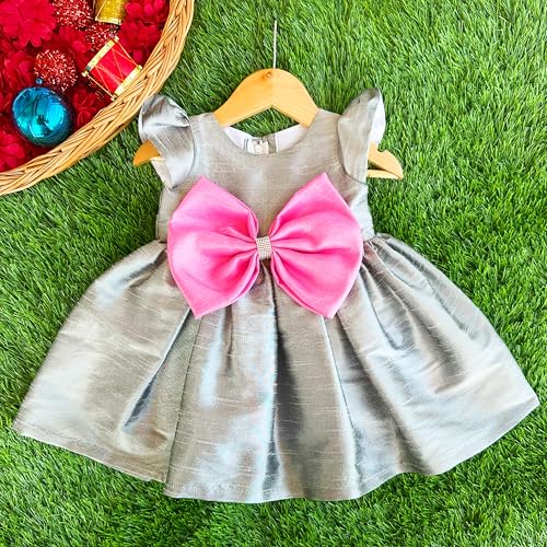Image of Stanwells Kids Dress for Girls Black Velvet Baby Fancy Frocks for Baby Girls