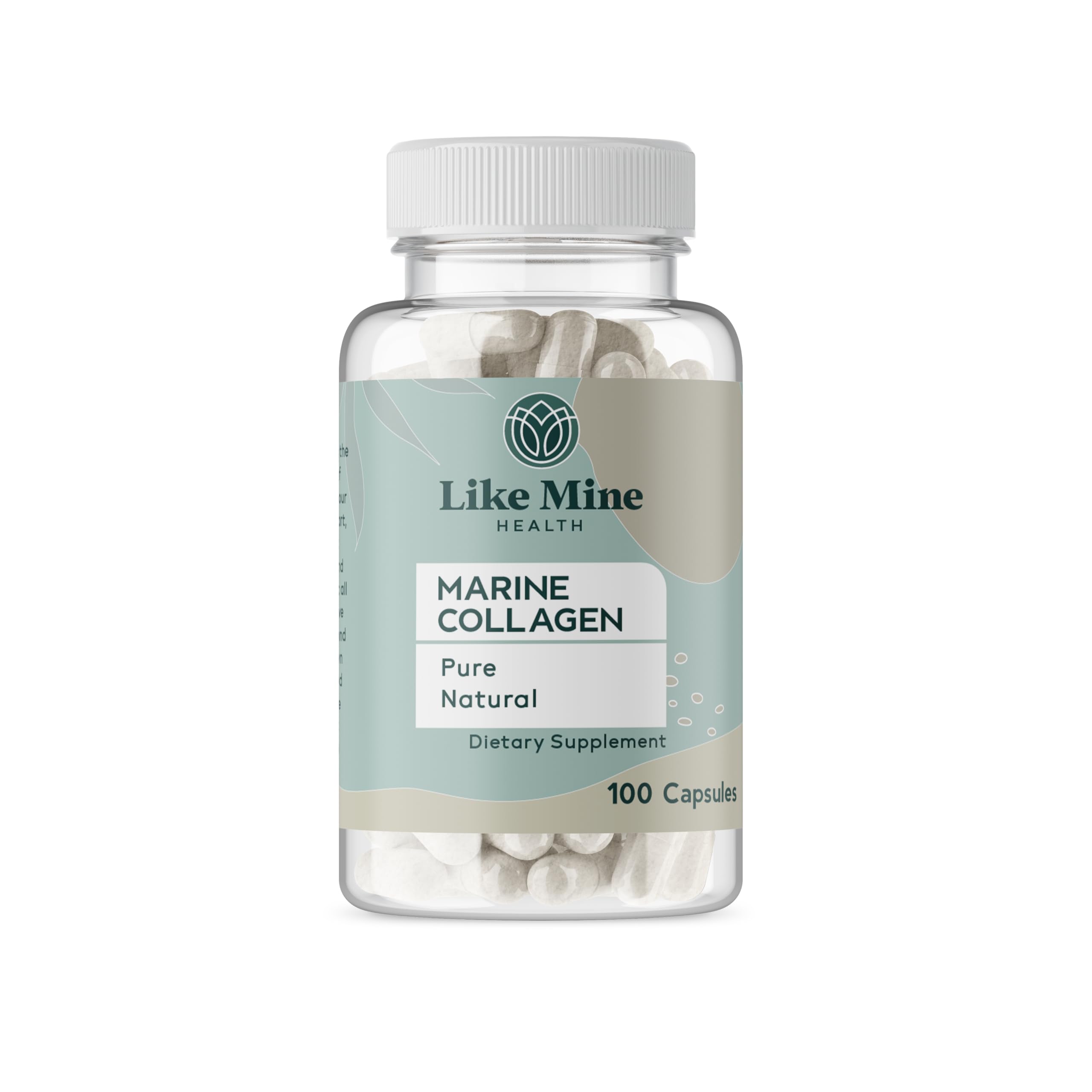 Like Mine, Marine Collagen, 100 Capsules 1 Count (Pack of 100)