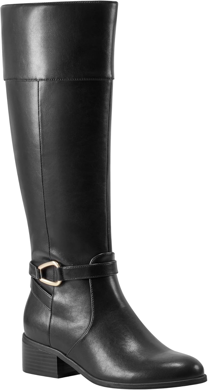 Bandolino Women's Dennie Wide Calf Boot, Black 001, 7