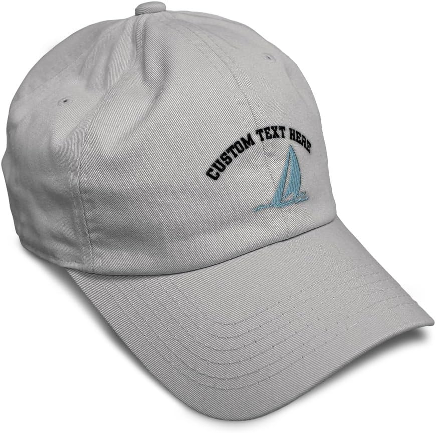 Soft Baseball Hat Embroidered Dad Hat Sail Boat B Embroidery Men & Ladies Baseball Cap Cotton