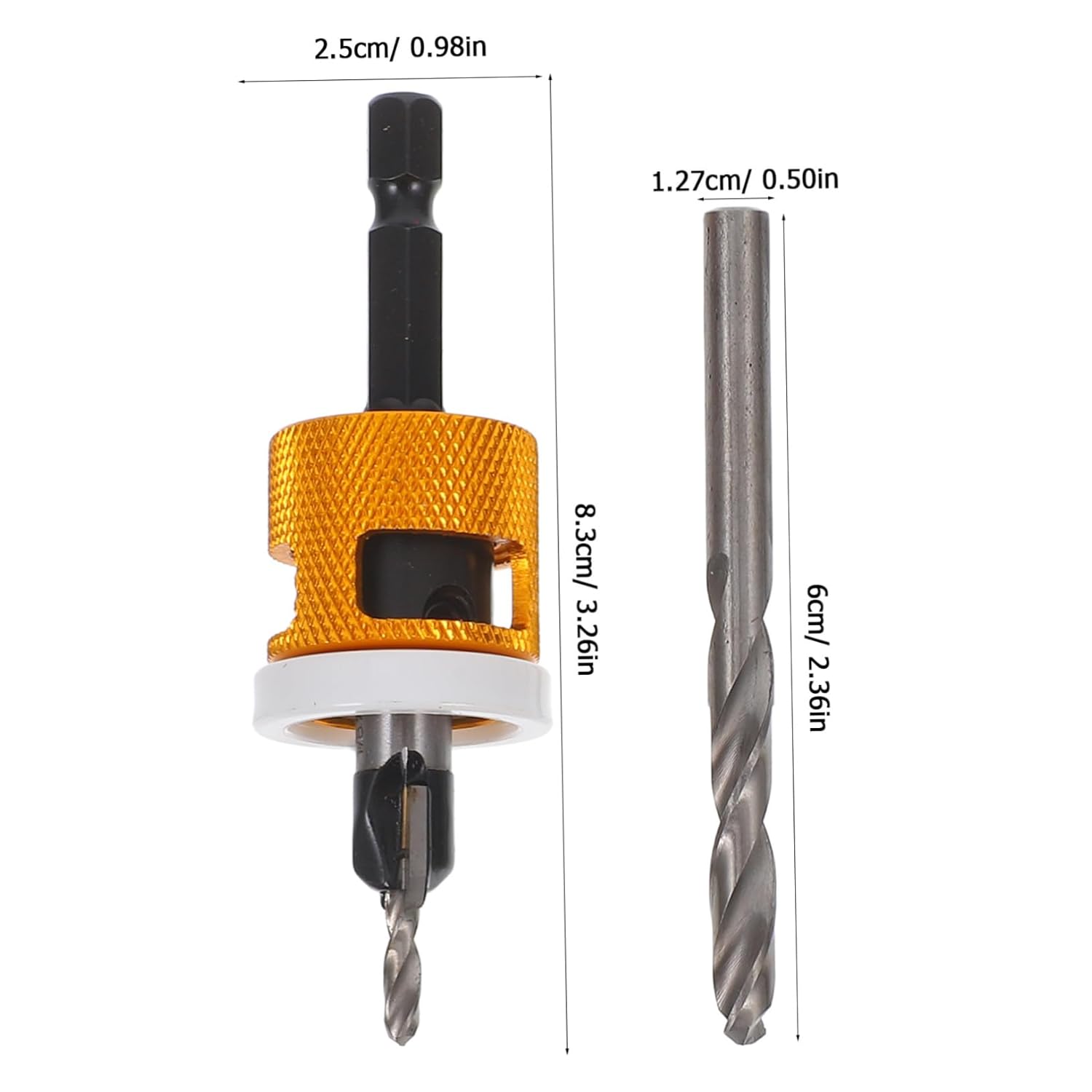 Mobestech Precision Countersink Drill Bits for Woodworking Countersink Bit Set Depth Stop for Accurate Screw