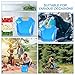 PATIKIL 2.6 Gallon Collapsible Water Container Bag, Plastic Storage Jug Folding Water Bag for Camping, Hiking, Emergency Water Storage, Blue