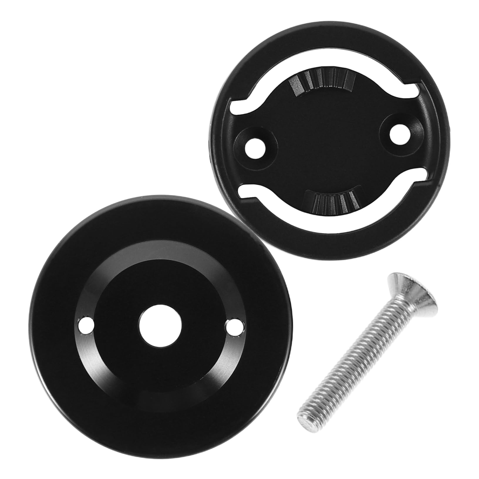 UKCOCO 1Set Bicycle Aluminum Alloy Headset Cap Durable Headset Holder with Screws Spacers for Mountain and Road Bikes Protective Design for Accurate Cycling Computer Mounting