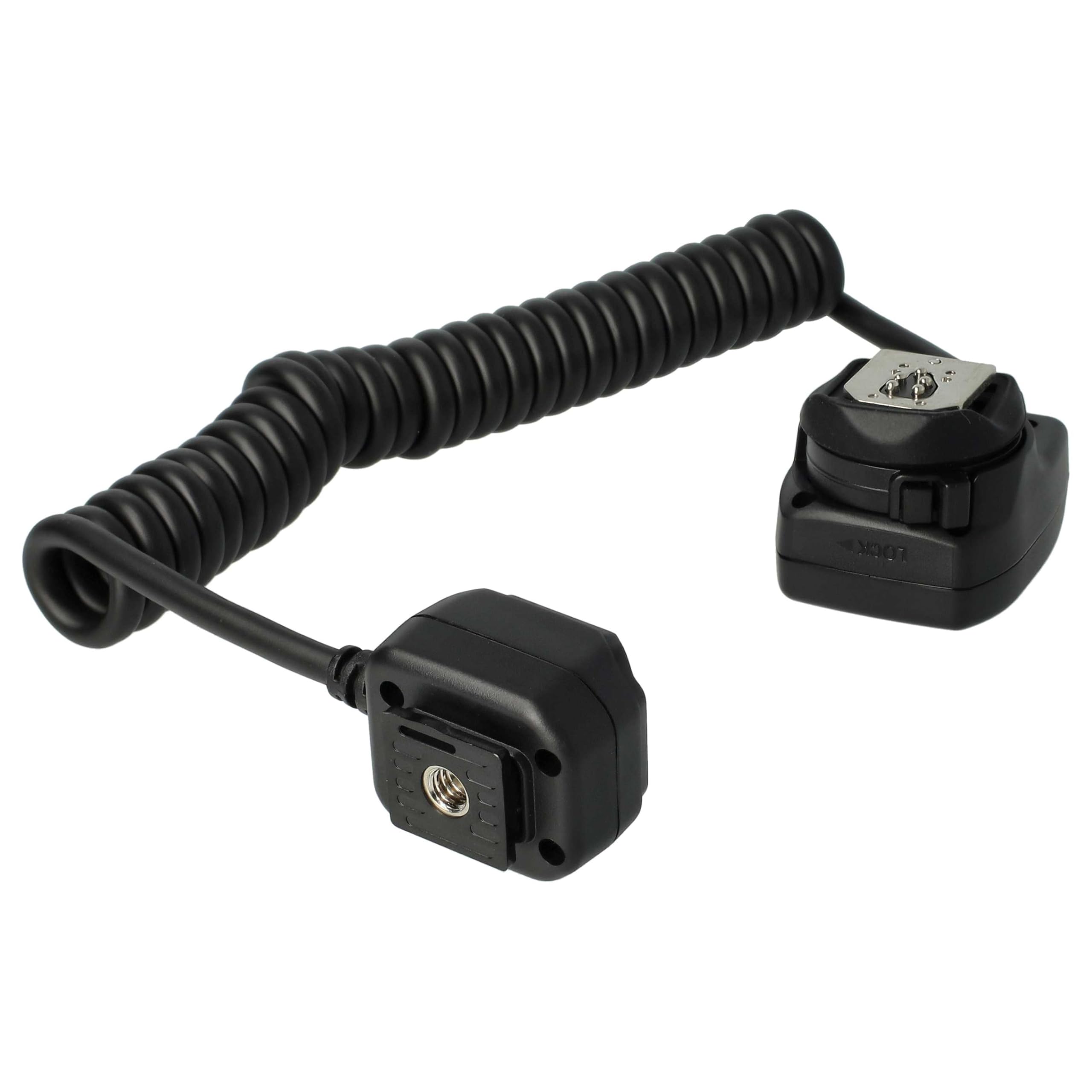 vhbw TTL Blitzkabel Ersatz für Canon OC-E3 für Kamera, Blitzgerät - Synchronkabel, 30cm, Ausziehbar auf 60cm