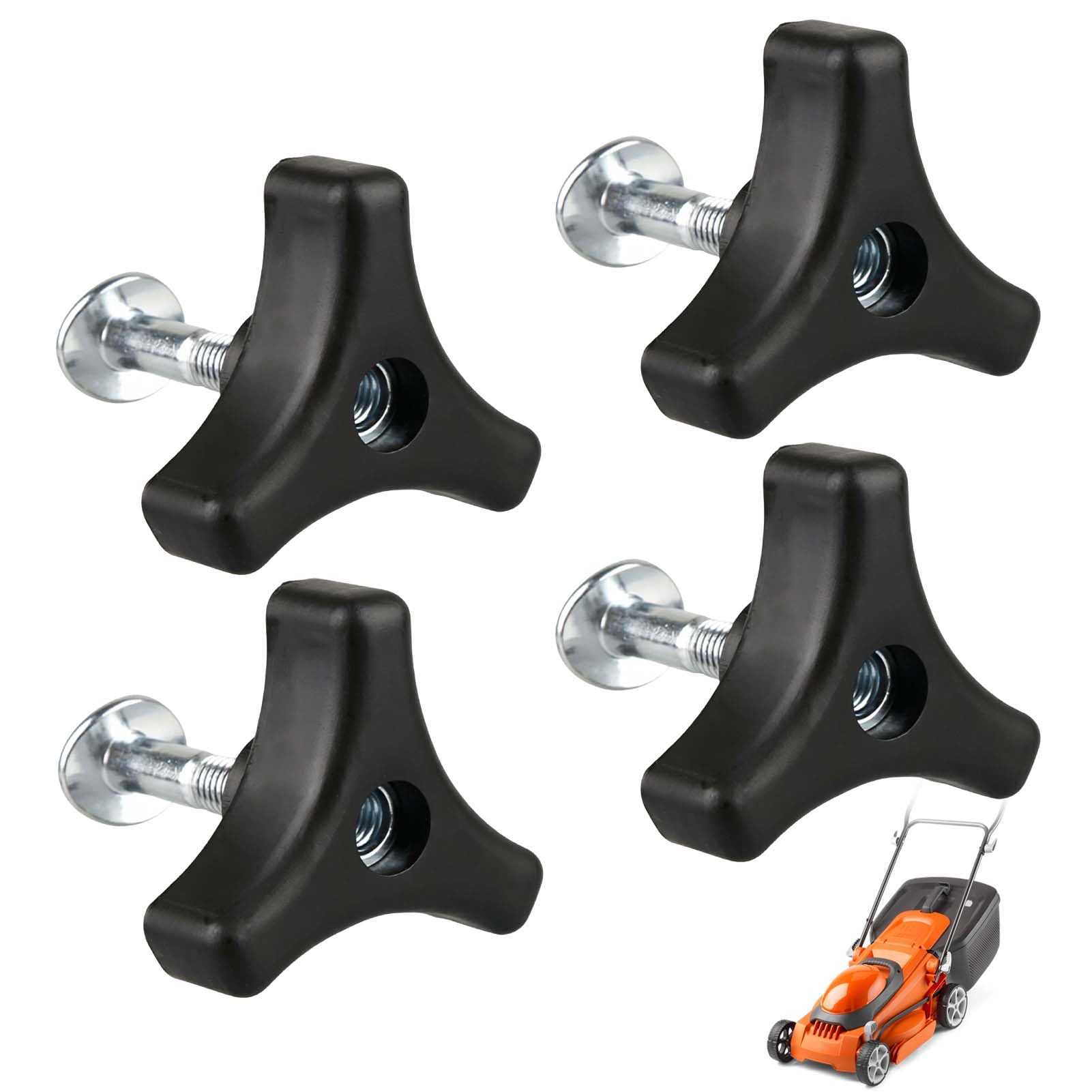 4pcs Lawn Mower Handle Bolts,Universal Fit for Most Standard Lawn Mowers