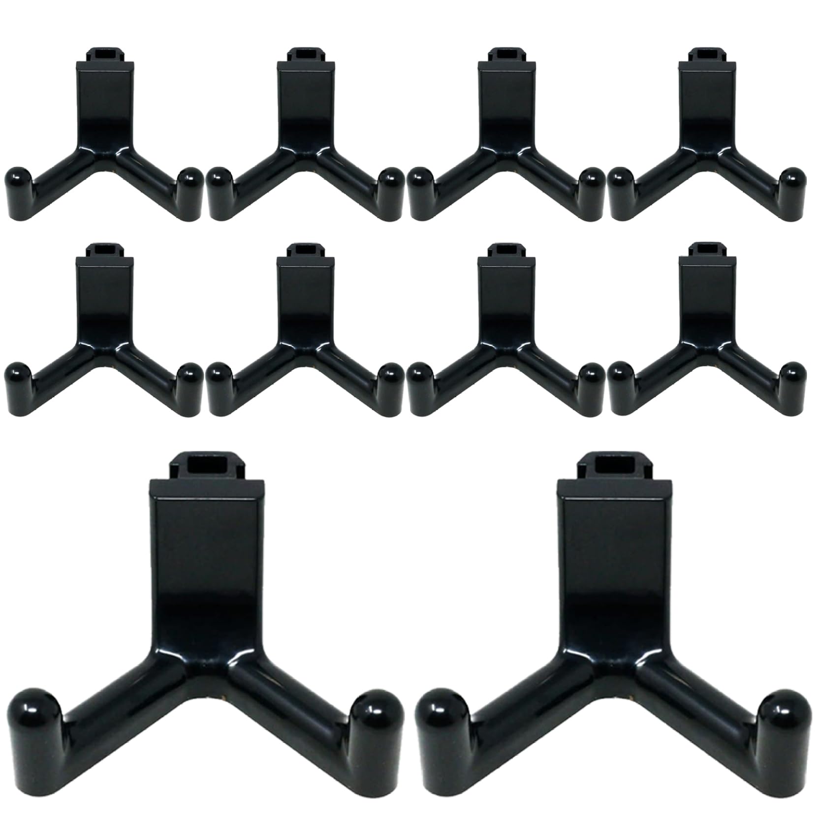 Crochets à outils de jardin robustes : 10 supports en plastique pour fixer pelles et râteaux