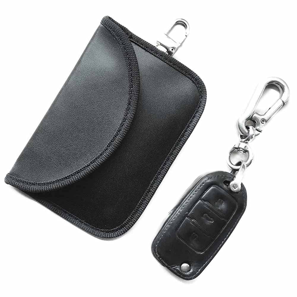 MyrRhe Borsa antifurto per Chiavi Auto con Accesso Senza Chiave - Custodia Portatile per schermatura del Segnale per Chiavi - Custodia sicura per Blocco del Segnale per Protezione Chiavi