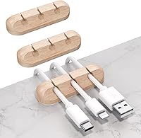 Vista 8 de SOULWIT Clips de soporte para cables, paquete de 3 clips organizadores de cables de silicona autoadhesivos para escritorio, cable de carga USB