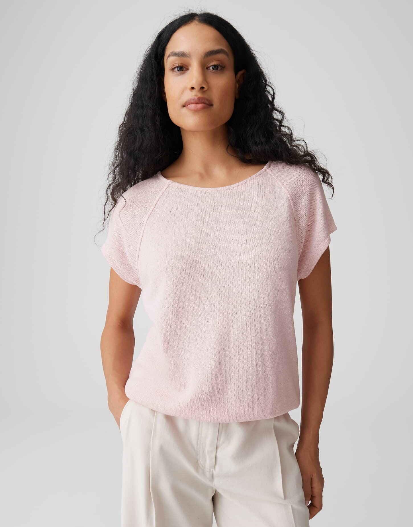 OPUS Damen Kurzarmshirt | Jerseyshirt aus nachhaltigem ECOVERO™ Viskosemix Regular Fit