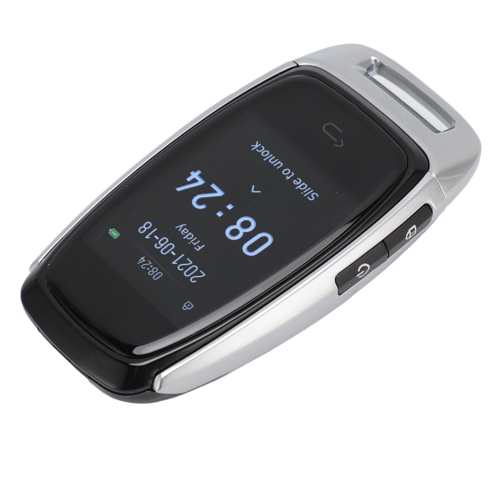 Portachiavi con Accesso Senza Chiave, connettività 5.0 in Lega di Zinco, Schermo LCD, Chiave Intelligente, Tocco Sensibile (SILVER)