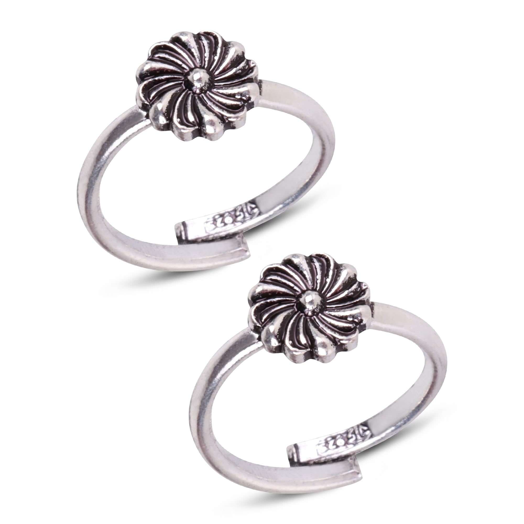 Silver Chest 925 Pure Sterling Silver Oxidized Toe Ring/Bichhiya for Women And Girl Pair of 2 Stylish Toe Ring Silver –Flower Design (B0CQTJ4ZHZ) Amazon Price History, Amazon Price Tracker
