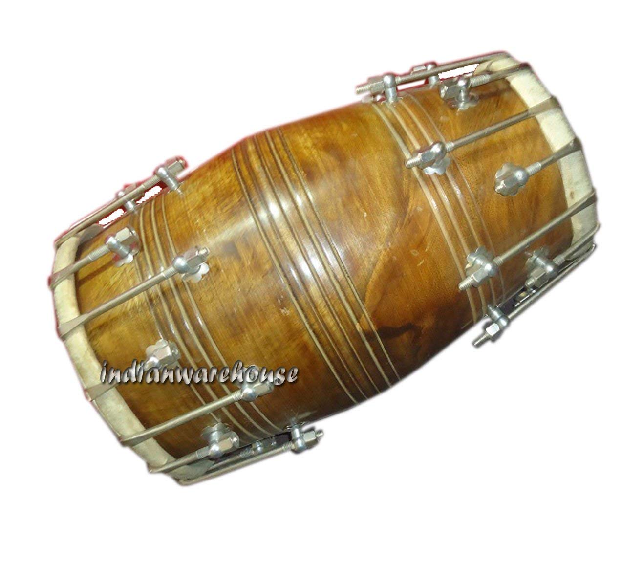 Sai Musical Dholak Drums Double Bolt Tuned Made Of Sheesham Wood Dholki Yoga Bhajan Kirtan. 1