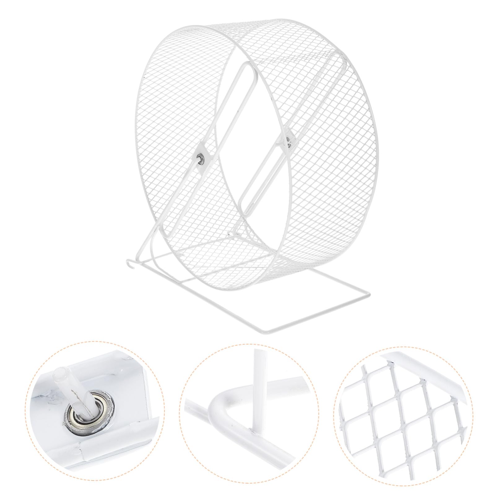 Rueda para Hámster Silenciosa de Hierro con Soporte Juguete de Ejercicio para Roedores Pequeños Accesorio Divertido y Resistente para Jaulas