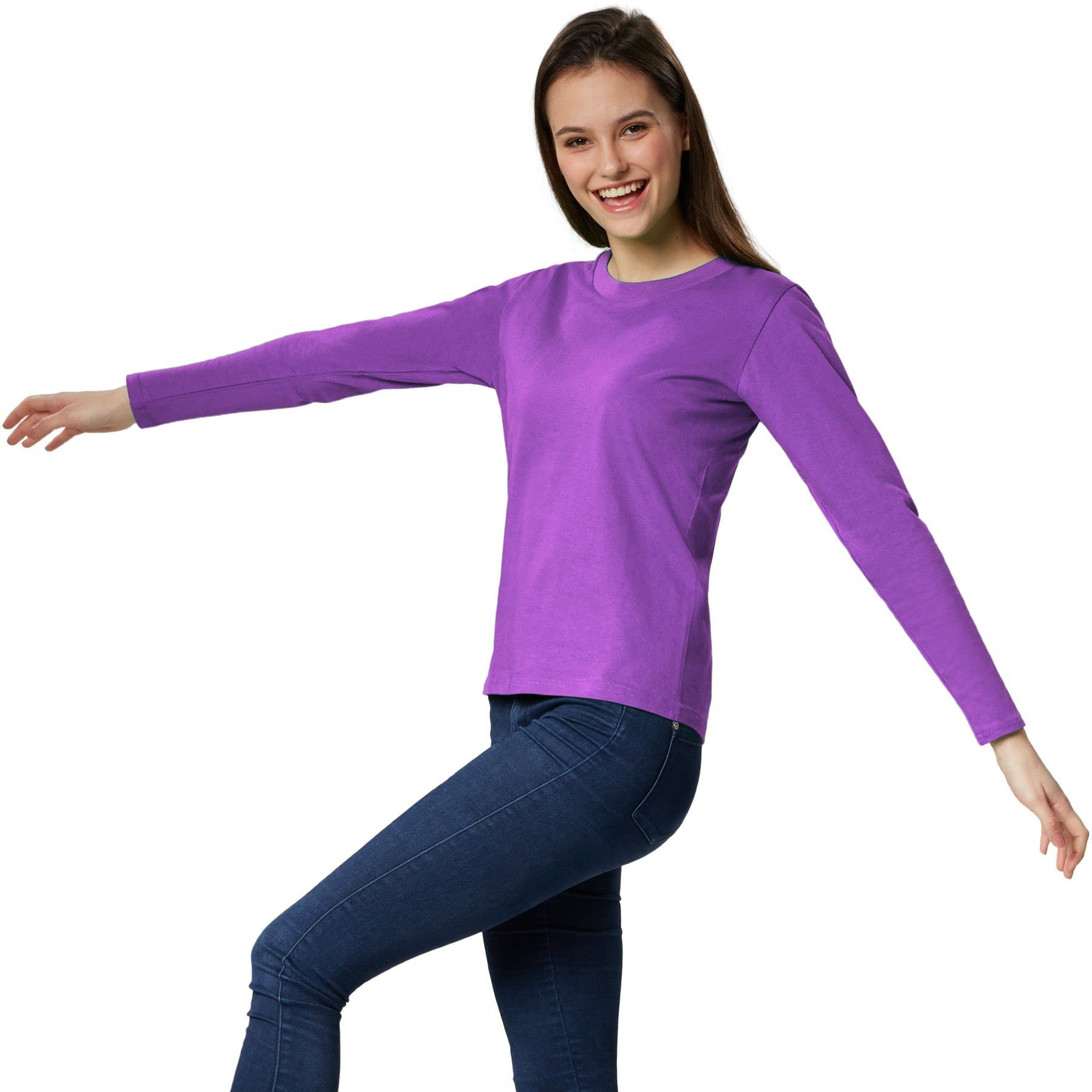 dressforfun Langarmshirt Damen, Damen Pullover, Longsleeve Damen, Basic Langarmshirt Damen, Oberteile Damen, Mode für Freizeit, als Business Outfit Damen oder Sport Oberteile Damen