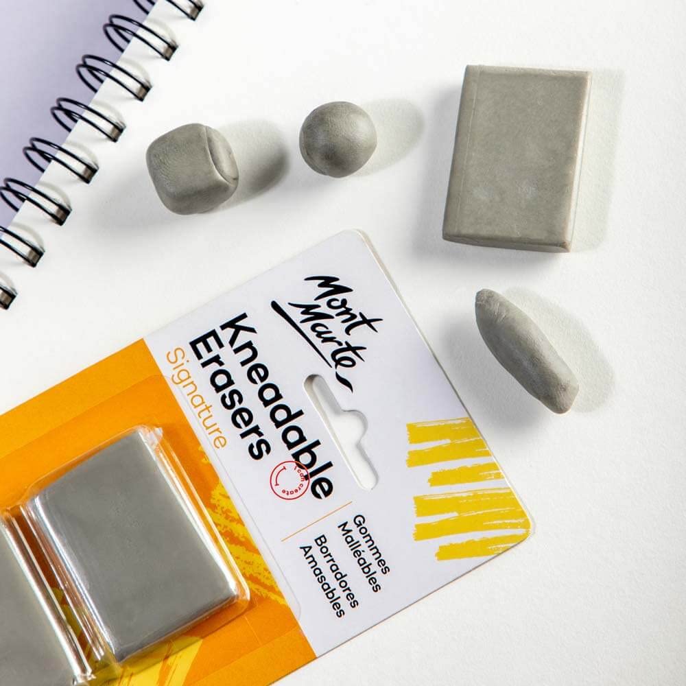 Gomma Pane Mont Marte - 2 Pezzi, Per Cancellare Grafite, Carboncino E Pastelli - Foto 6