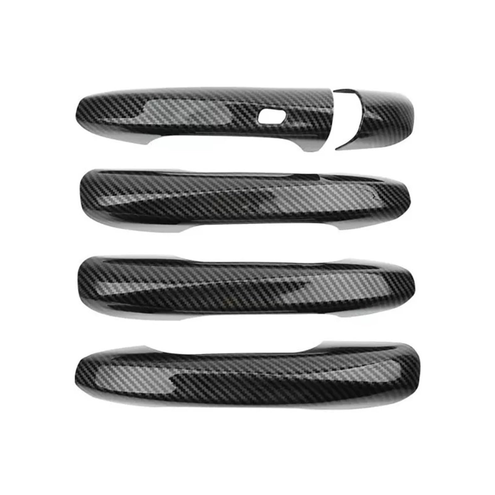 Jkkkks Carbon 4 Sensor Hole Car Exterior Door Handle Replacement For Benz For Eclass W213 W238 2016-2023 Glossy Black Carbon Pattern Lhd Car Door Handle Cover Styling Accessories Car Handle Compatible(Carbon 4 Sensor Hole)