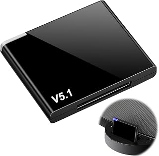 30-poliger Bluetooth-Adapter, kompatibel mit iPod/iPhone 5.1 Bluetooth-Empfänger, kompatibel mit Bose Sounddock Lautsprechern, Audio-Receiver, kabellos, tragbarer Audio-Musikempfänger