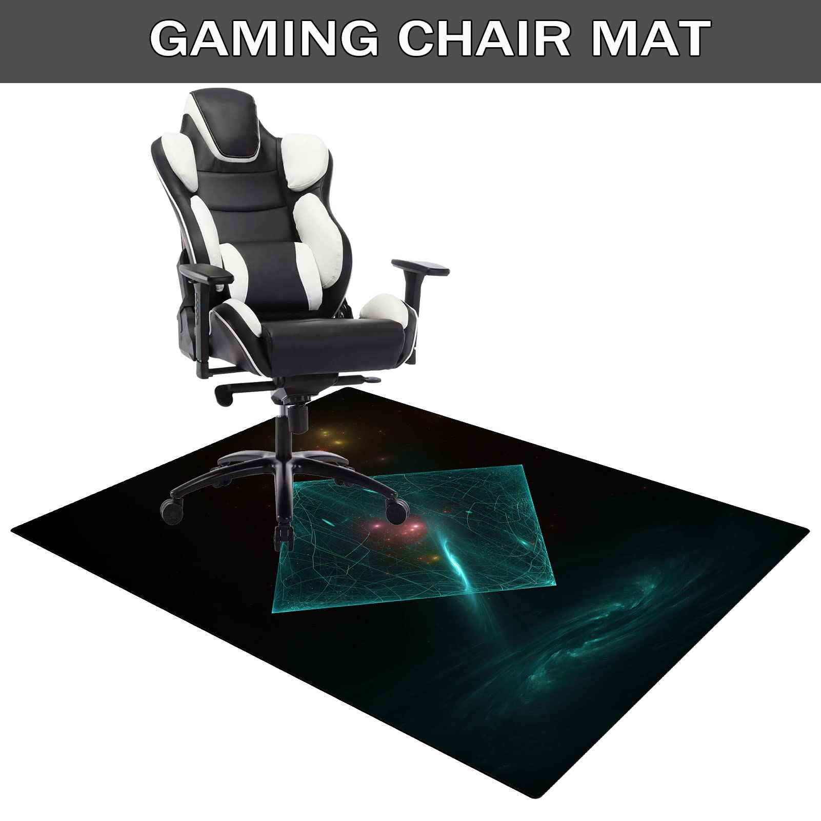 Alfombrilla para silla de videojuegos para oficina, 100 x 140 cm, protectores de suelo para sillas de escritorio, alfombrilla para suelos de madera dura, alfombrillas de oficina para jugadores y