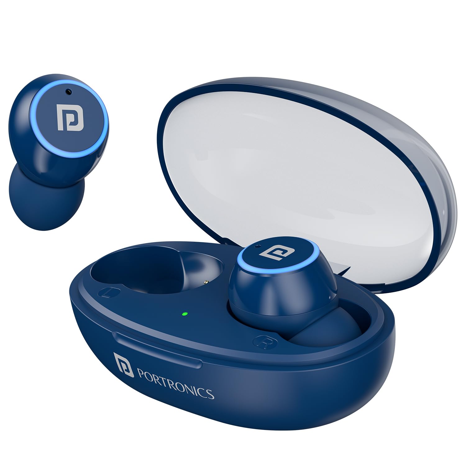Portronics Harmonics Twins S13 in Ear True Wireless Earbuds with Mic, 24H Playtime, Game/Music Mode, Touch Control, 8mm Driver, Bluetooth 5.3v,IPX5 Water Resistance, Type C Fast Charging(Blue)-image-27