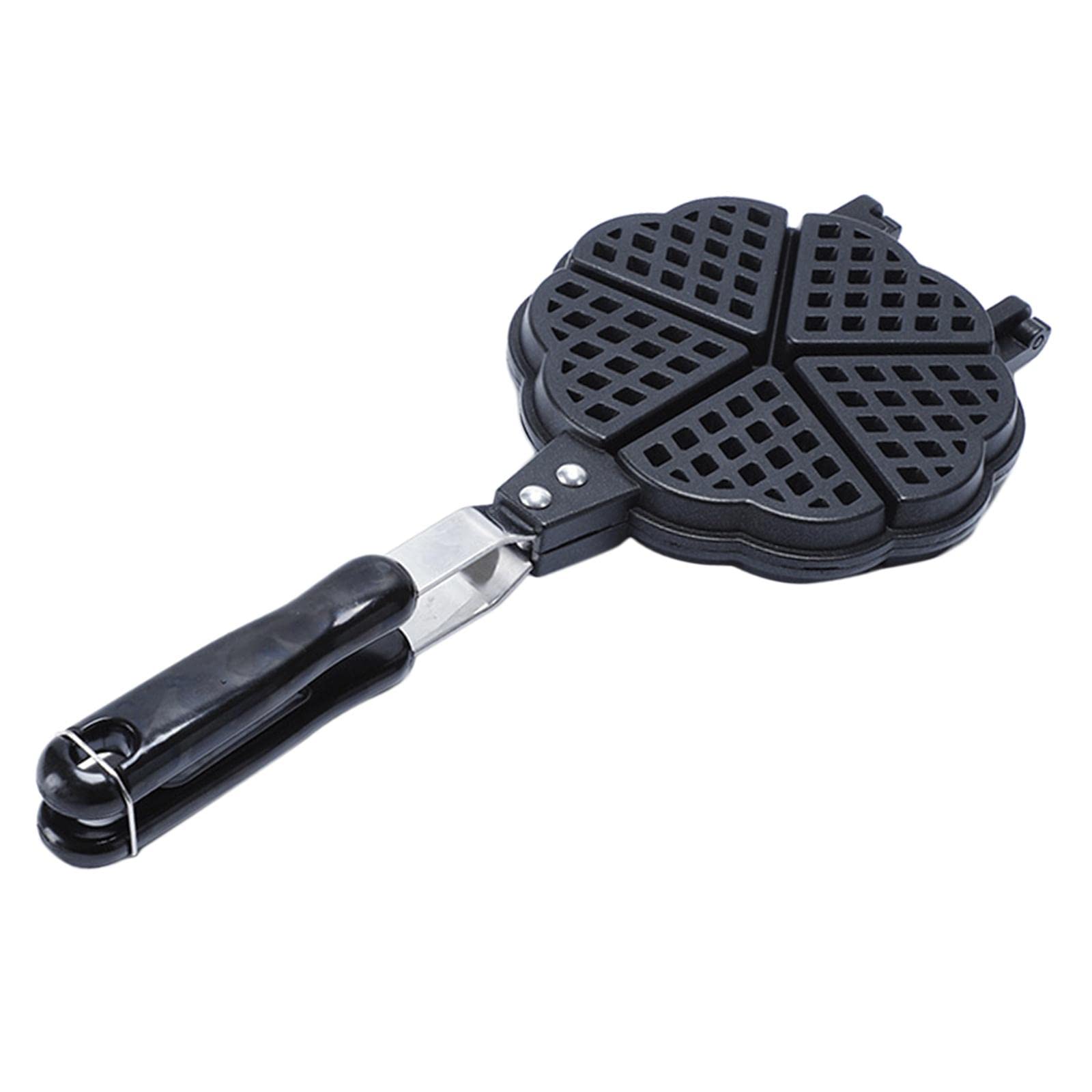 UJEAVETTE® Mini Waffle Maker Pan Party Food Maker Campware 6" for Snacks Breakfast-image-12