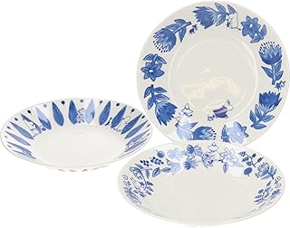 山加商店 ムーミン トリオパスタプレートセット 126752 ブルーフローラ テーブルウェア