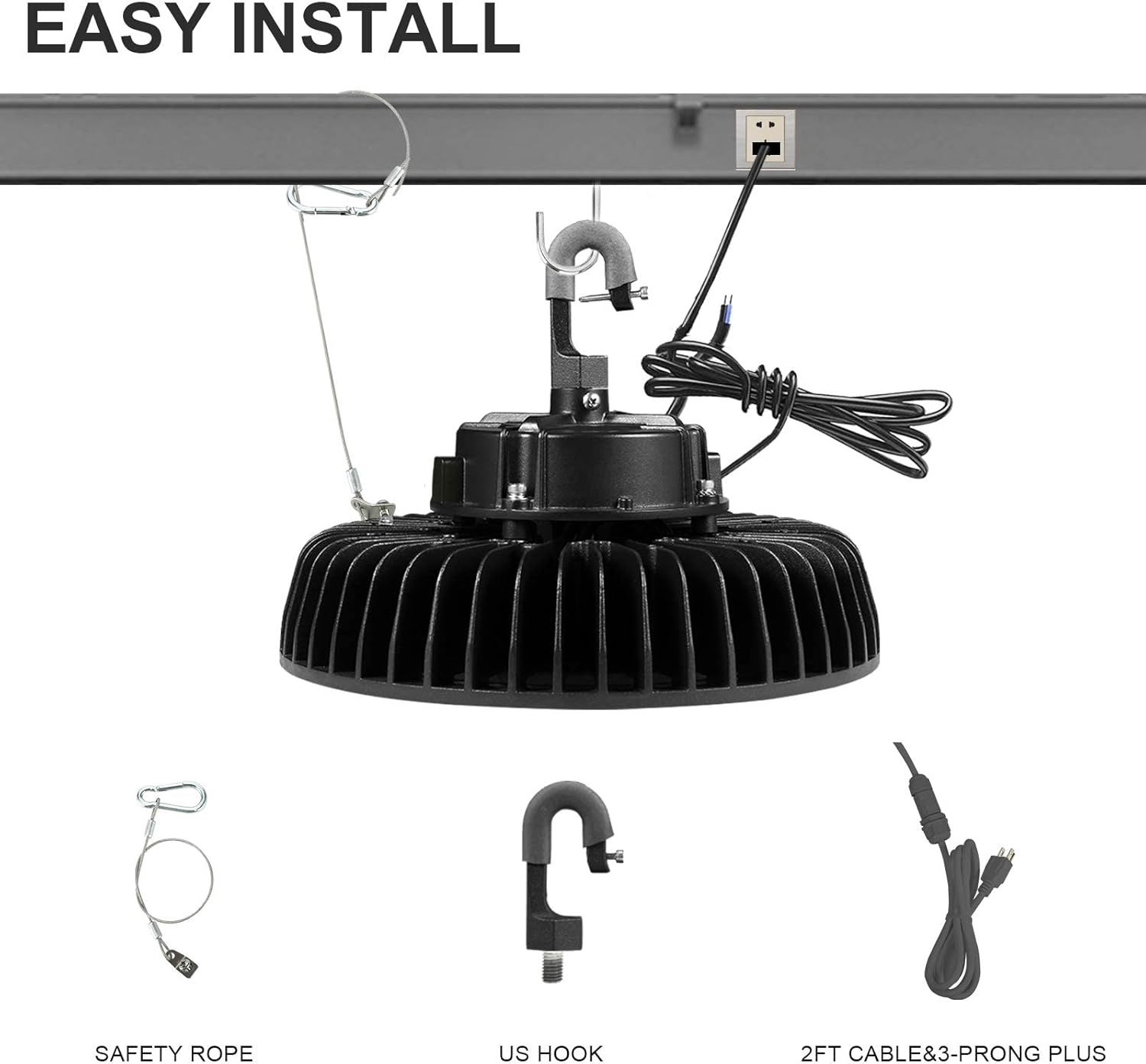 Hоt Dеаlѕ LED High Bay Light 150W 21,000LM 1-10V Dimmable 5000K UFO LED Shop Light 5' Cable with US Plug 100-277V Garage Light for Barns, Workshops, Garages, Warehouses, Factories Bеѕt Cуbеr Dеаlѕ 🔥 LED High Bay Light 150W 21,000LM 1-10V Dimmable 5000K UFO LED Shop Light 5' Cable with US Plug 100-277V Garage Light for Barns, Workshops, Garages, Warehouses, Factories