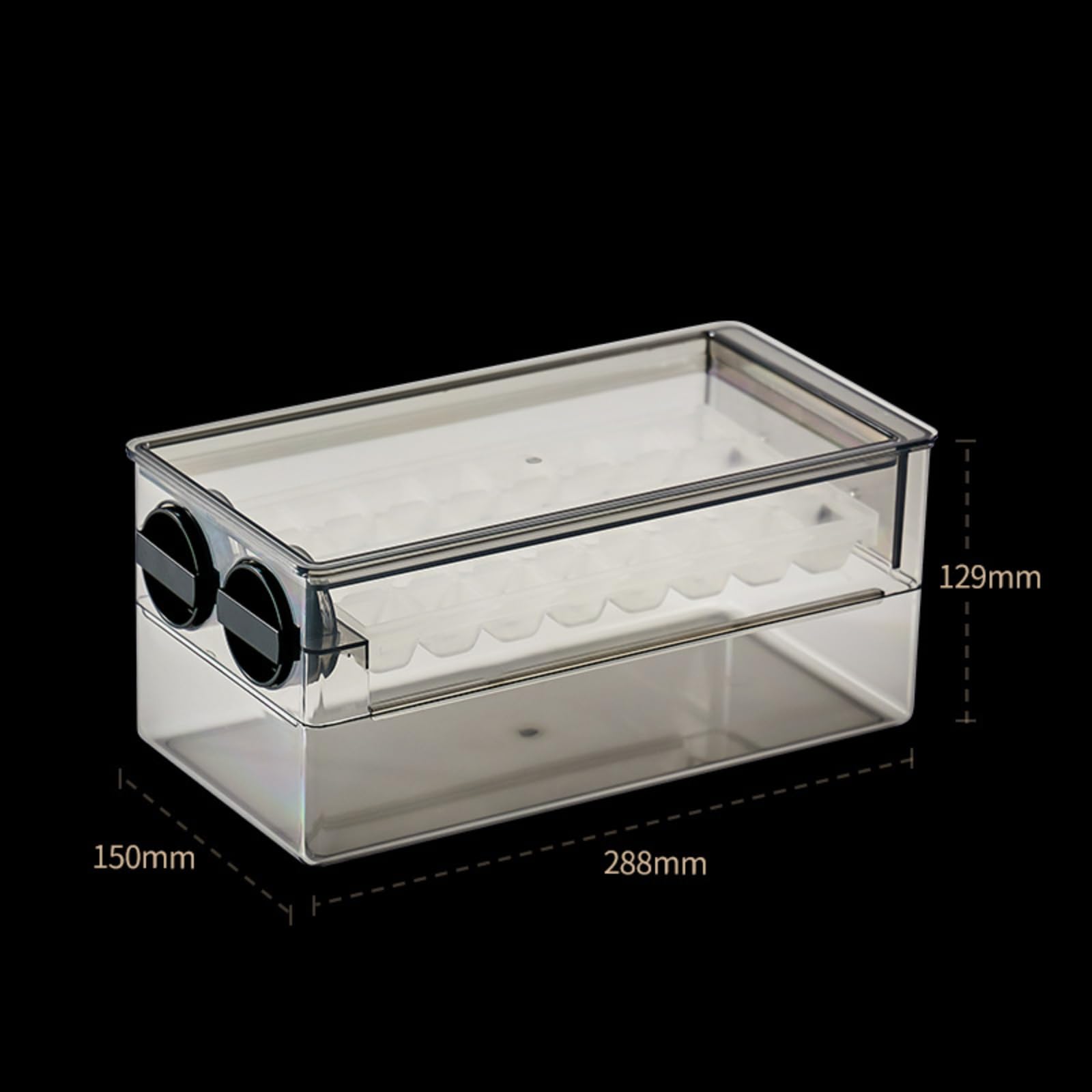 Eiswürfelbehälter Mit Deckel Und Behälter,Wiederverwendbare Eiswürfelform,Behälter Eiswürfelschale Gefrierschrank Eiswürfelbereiter,Für Liebhaber von Eisgetränken