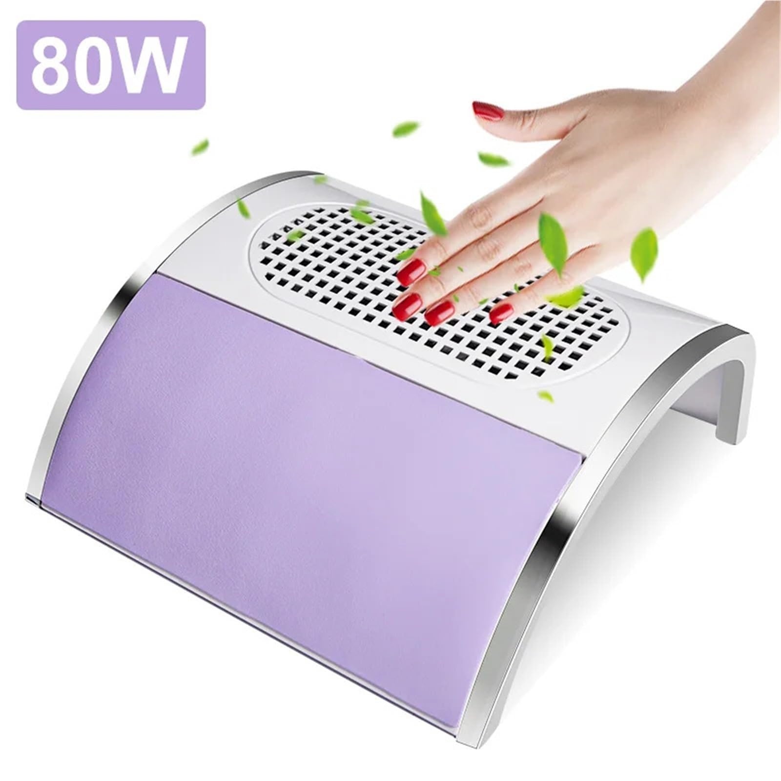 MRKU Aspiradora de manicura con Filtro Lavable, aspiradora de bajo Ruido y Doble Ventilador de Escritorio de 80 W de Alta Potencia.