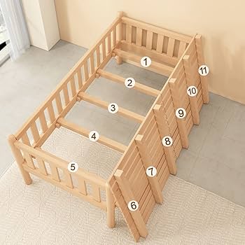 Amazon｜ベッドのフレーム、 ソリッドパインウッド ヘッドボード