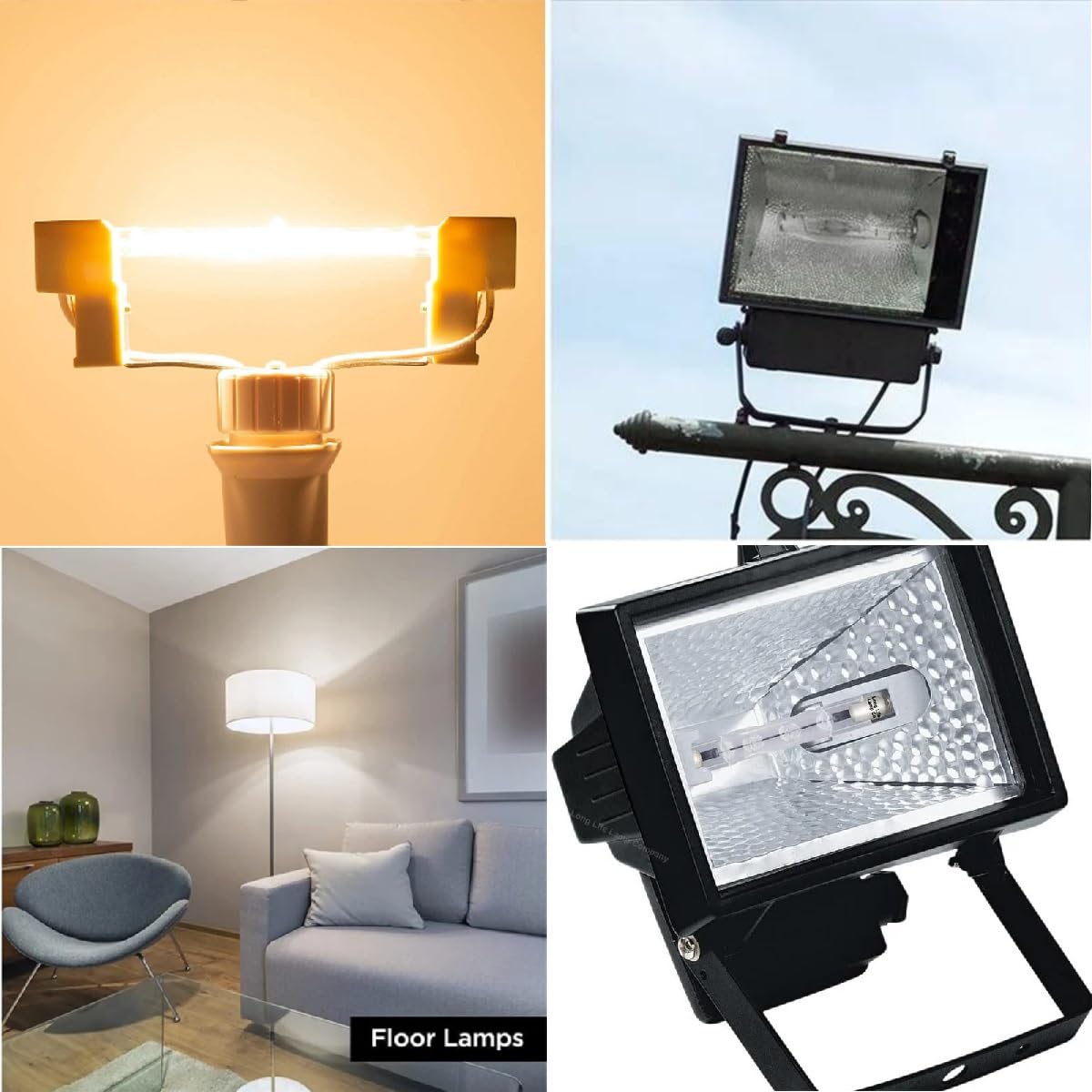 R7S lampadina alogena 2700K 230V 1000W 189mm lampada a tubi J dimmerabili bianca calda per lampade da terra (1000W-20pcs/189mm-230V)