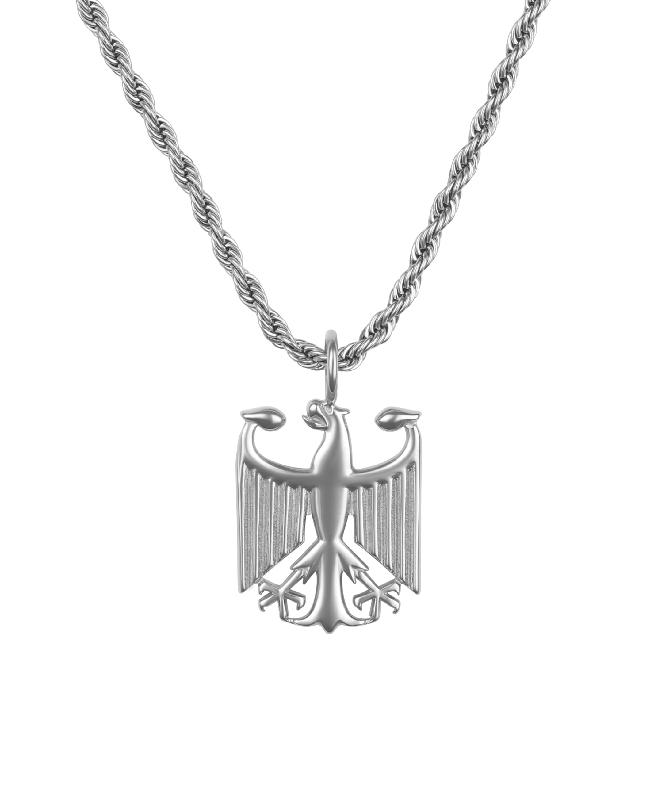 Deutschland Kette Herren – Bundesadler Adler Anhänger Halskette Edelstahl