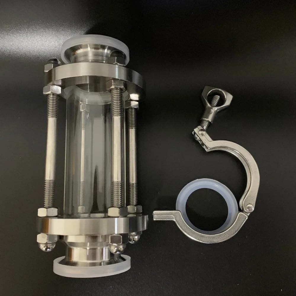 Dioptría de vidrio de visión de flujo de 51 mm para diario de preparación casera, producto de acero inoxidable 304, casquillo OD 64 mm