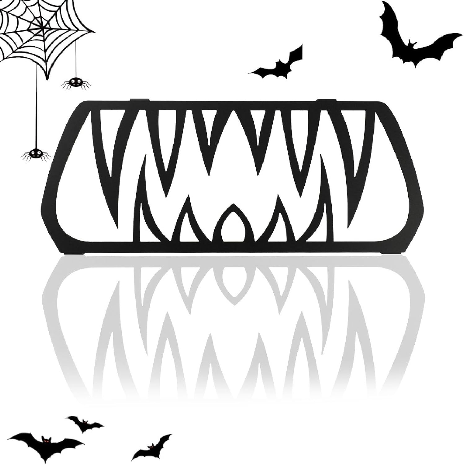 Front Grille Teeth Insert Aluminum Rustproof Lightweight Decoration for Ryker 600 900 Sport All (Black)